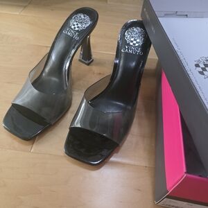 Vince Camuto Black Heeled Mules